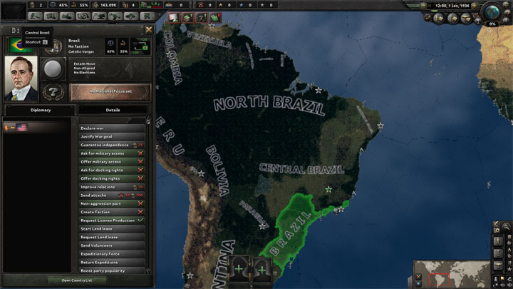 Hearts of Iron IV mod Divided Brazil v.beta 1