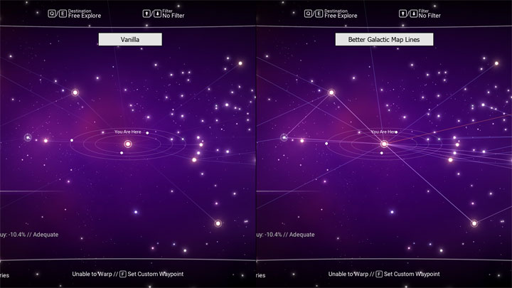 No Man's Sky mod Better Galactic Map Lines 1.0