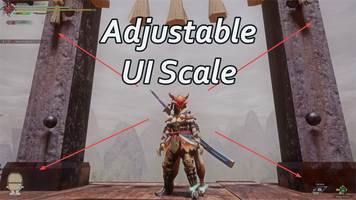 Monster Hunter: Rise mod Adjustable UI Scale  v.3.2
