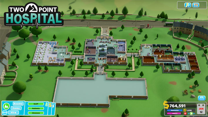 Two Point Hospital mod Unlimited Room Sizes v.1.0.0