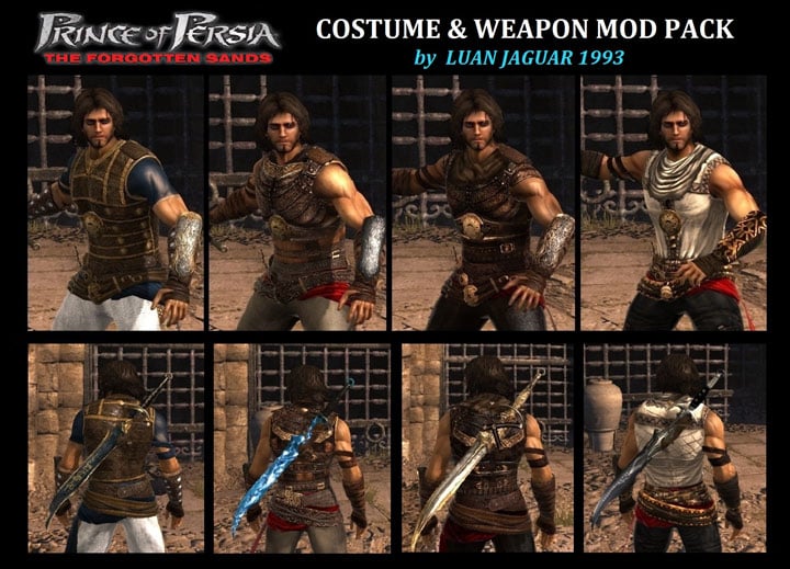 Prince of Persia: Zapomniane Piaski mod Prince of Persia The Forgotten Sands: Costumes & Weapons Mod v.2