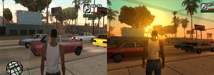 Porównanie – po lewej podstawowa wersja gry, a po prawej wersja z modem. - 2018-04-02