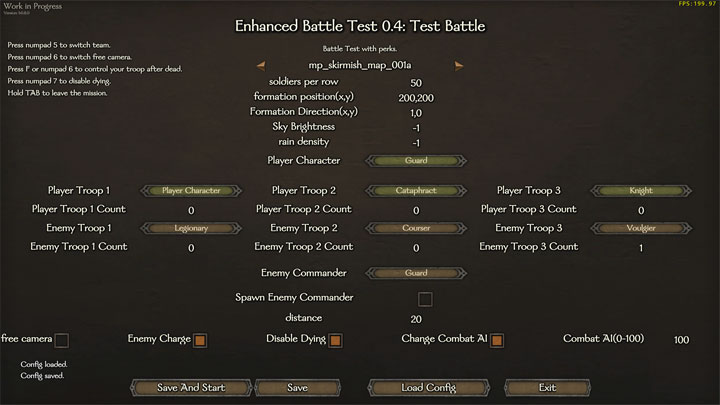 Mount & Blade II: Bannerlord mod EnhancedBattleTest v.1.0.0.1