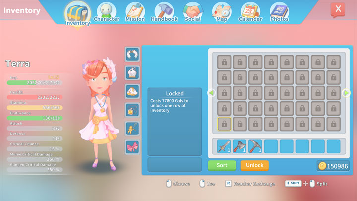 My Time at Portia mod Inventory Resize v.0.1.0