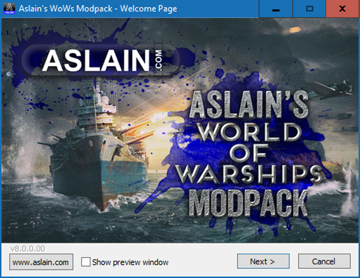 World of Warships mod Aslain's WoWs ModPack v.10.7.2 #09