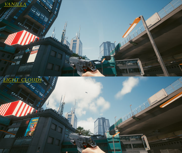Cyberpunk 2077 GAME MOD Weather Light Clouds v.1.0 download