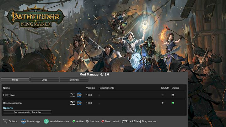 Pathfinder Kingmaker Game Mod Respecialization V 1 6 5 Download Gamepressure Com
