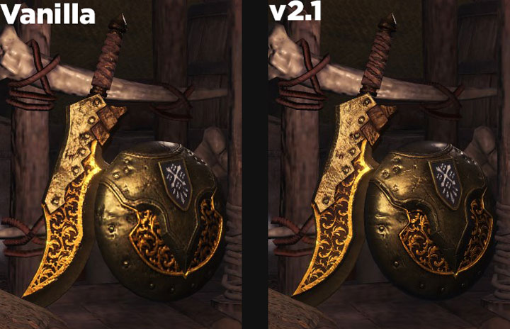 Vanilla game on the left, modded version on the right. - 2019-03-18