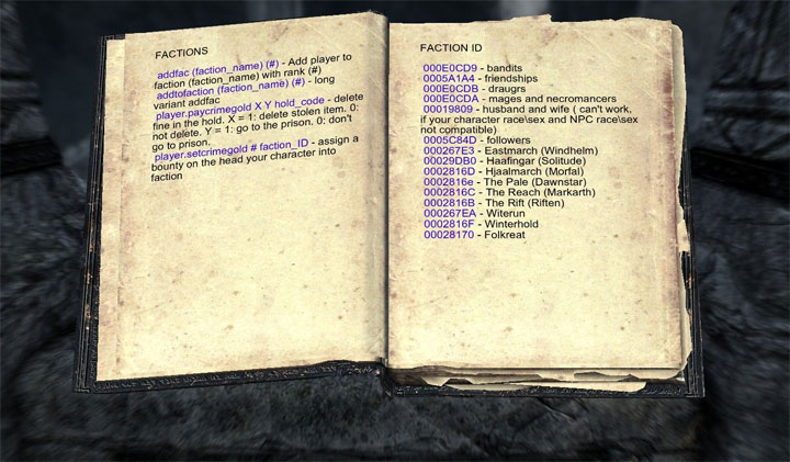 The Elder Scrolls V: Skyrim Special Edition mod Cheat codes books SSE v.1.1