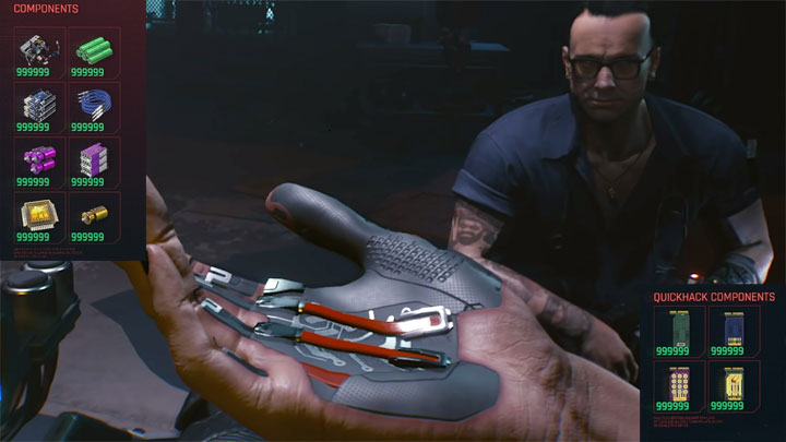 Cyberpunk 2077 mod All crafting materials in 999999 pcs v.1