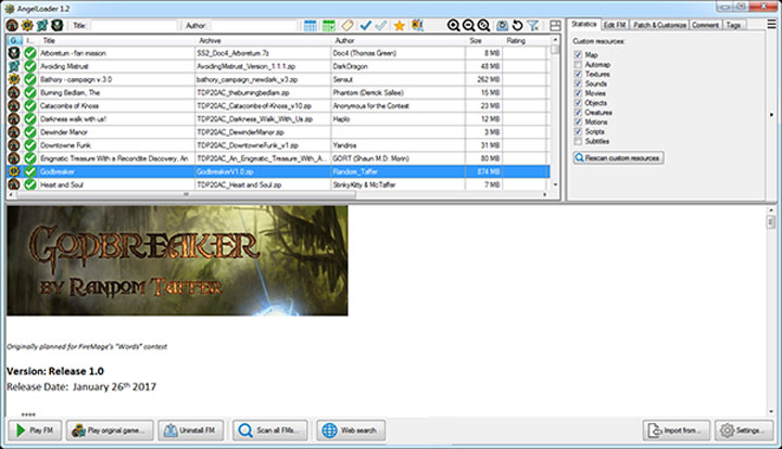 Thief 2: The Metal Age mod AngelLoader v.1.4.4