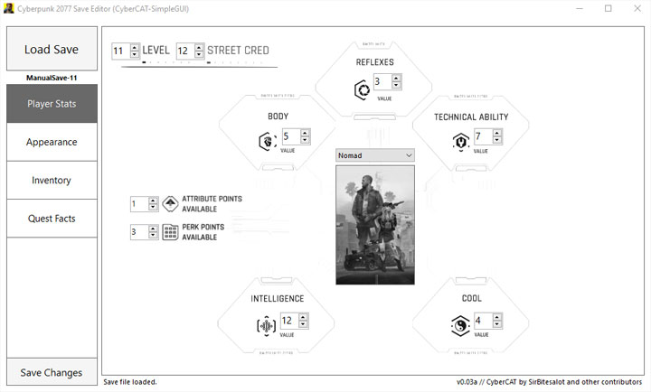 Cyberpunk 2077 Game Mod Save Editor Project Cybercat Simplegui V 0 0 4ar2 Download Gamepressure Com