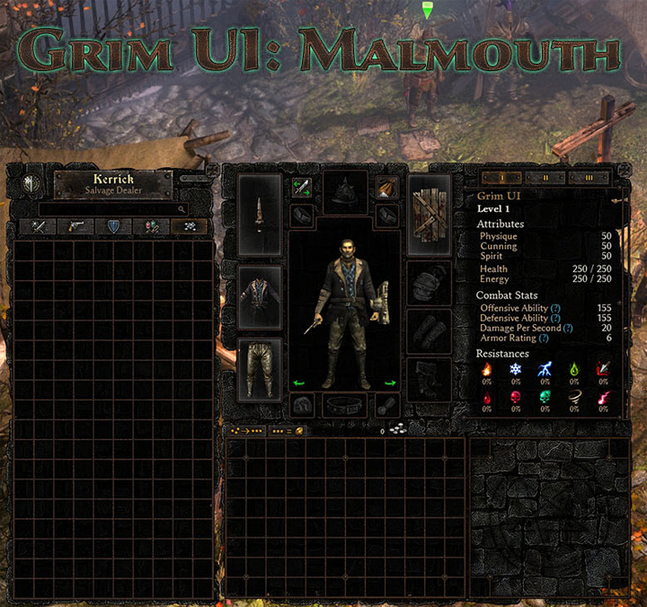 Grim Dawn mod Grim UI: Malmouth v.3