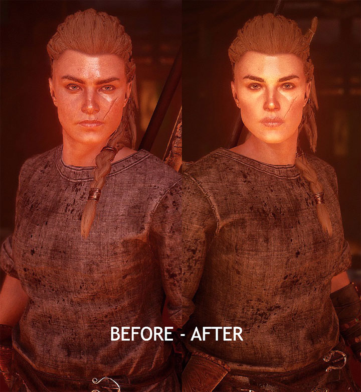 Assassin's Creed: Valhalla mod Female Eivor Face Retexture v.1.2