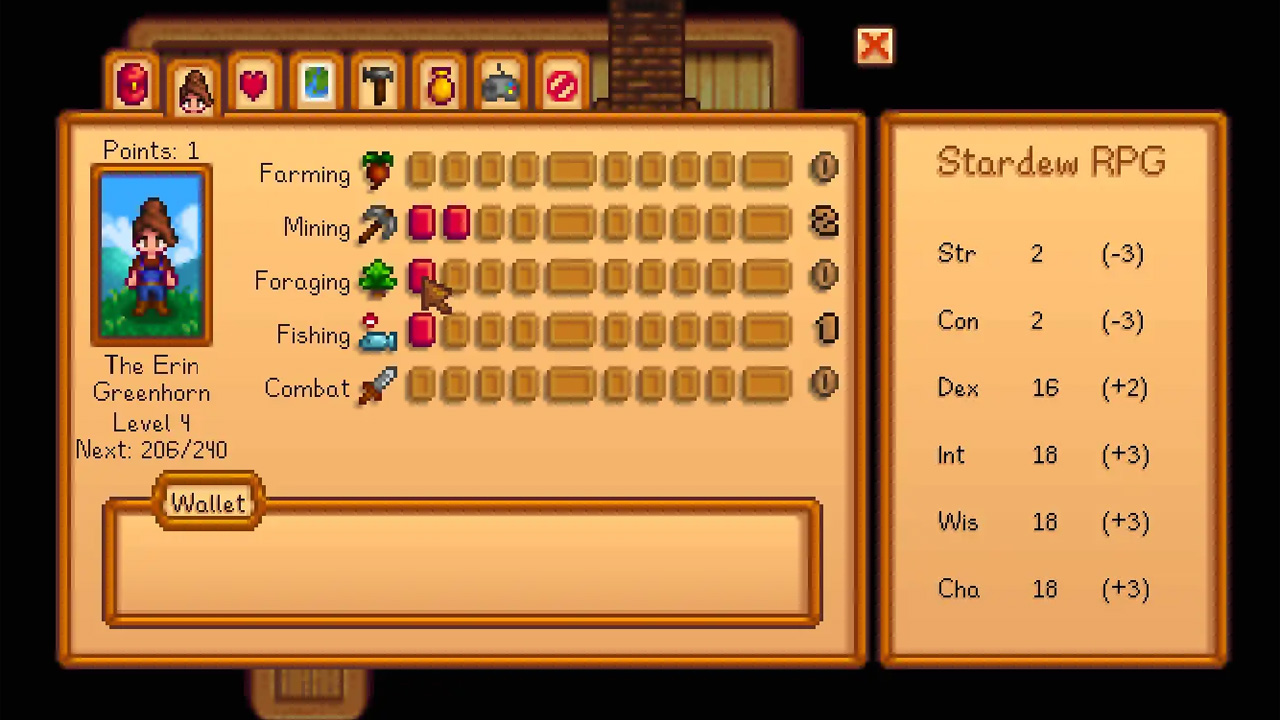 Stardew Valley mod Stardew RPG v.0.5.0
