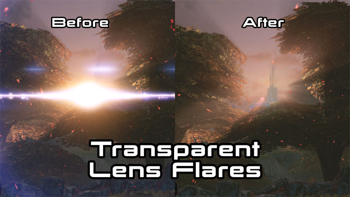 Mass Effect: Edycja legendarna mod Transparent Lens Flares v.1.0