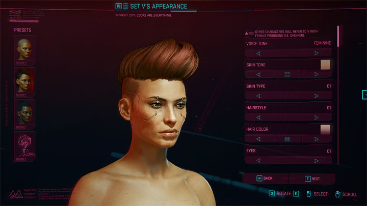 Cyberpunk 2077 mod Rachel Hair for FemV v.1.0