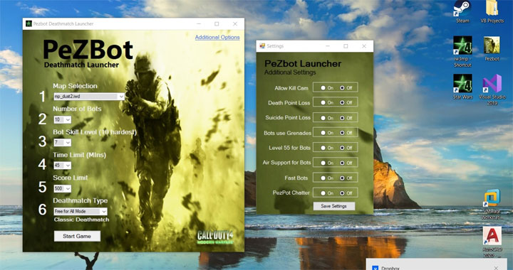 Call of Duty 4: Modern Warfare mod PeZBot Deathmatch Launcher v.26092022