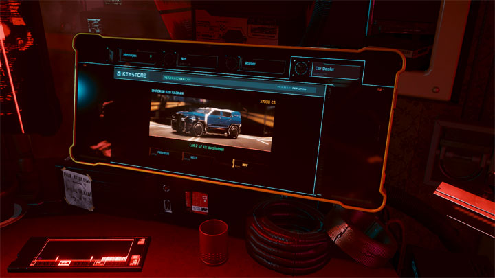 Cyberpunk 2077 mod Virtual Car Dealer v.1.2.1