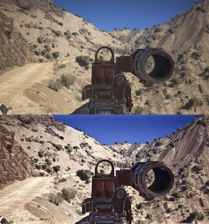 Comparision – vanilla on top, modded at the bottom. - 2018-09-26