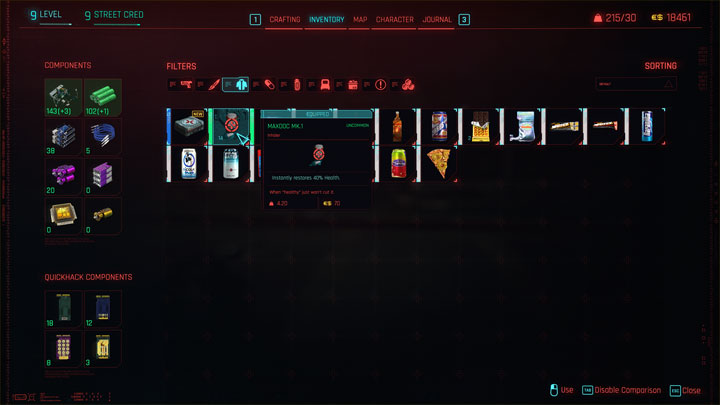 Cyberpunk 2077 GAME MOD Weights for items v.1.0 - download ...