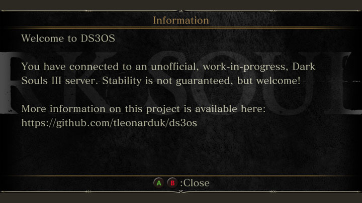 Dark Souls III mod DS3OS (About Dark Souls 3 - Open Server)  v.0.18.0.0