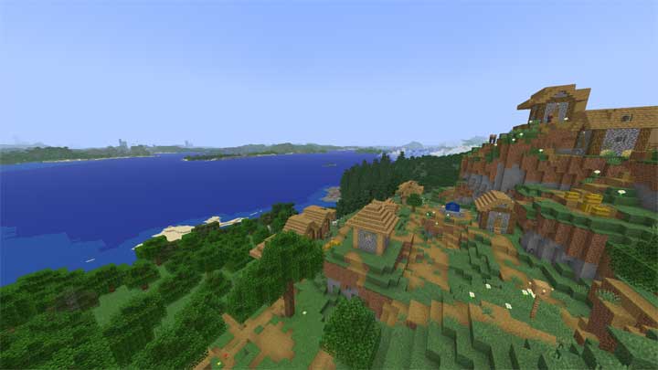Minecraft mod Distant Horizons: A Level of Detail mod v.1.19 Alpha 1.6.7