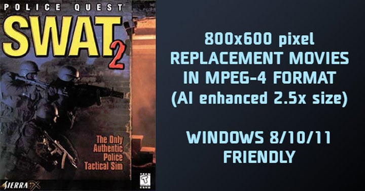 Police Quest: SWAT 2 mod Swat 2 Movies 800x600 v.13012022