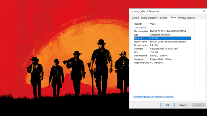 Red Dead Redemption 2 mod DLSS UPDATE v.2.2.1.6