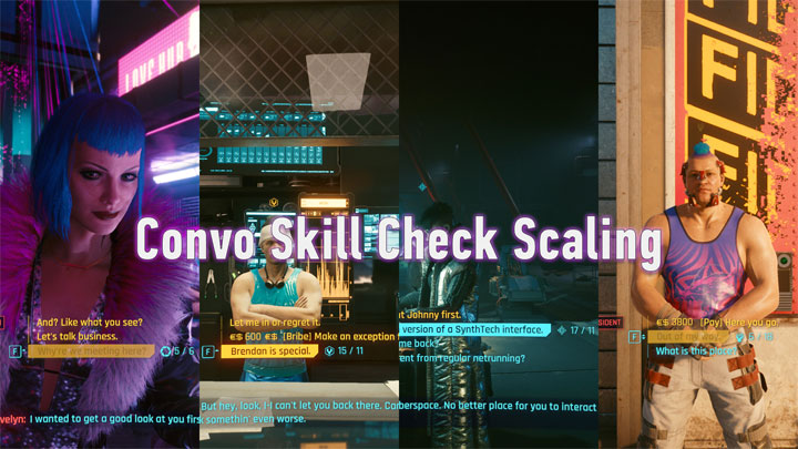Cyberpunk 2077 mod Convo Skill Check Scaling v.1.0.0