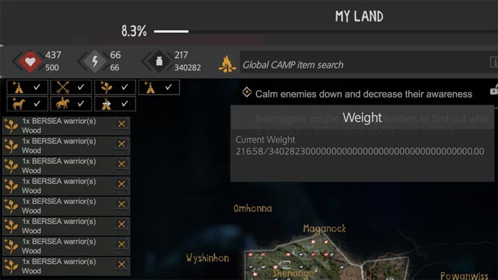This Land Is My Land mod Infinite Carry Weight v.0.1.0