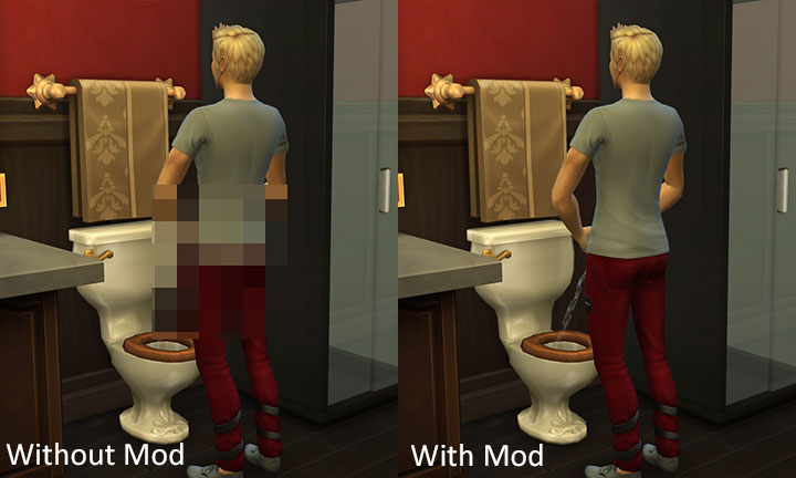 The Sims 4 mod No Mosaic / Censor Mod for The Sims 4 v.15012017
