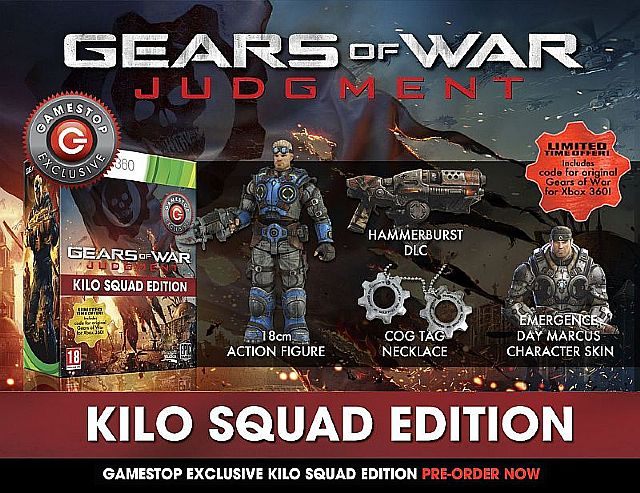 Tak prezentuje się Gears of War: Judgement - Kilo Squad Edition. - Zapowiedziano kolekcjonerską edycję Gears of War: Judgement dla rynku brytyjskiego - wiadomość - 2013-02-20
