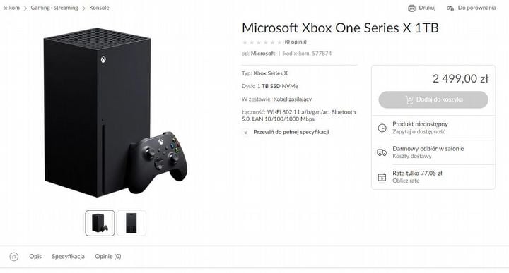 Cena PS5 i Xbox Series X w Polsce; oferty na konsole w sklepie x-kom - ilustracja #2