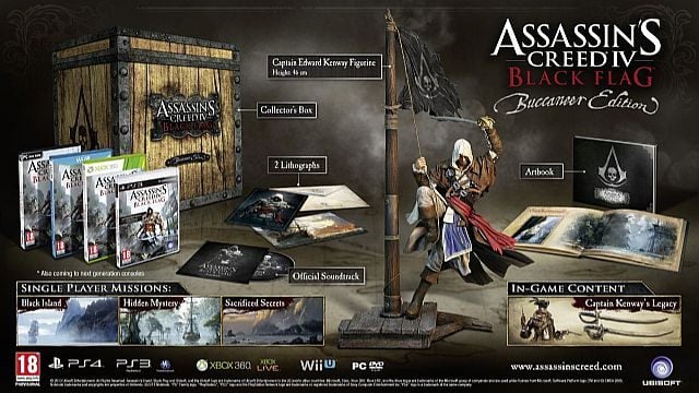 Edycja Bukaniera gry Assassin's Creed IV: Black Flag. - Assassin's Creed IV: Black Flag - pierwszy zapis wideo z rozgrywki. Poznaliśmy skład edycji kolekcjonerksich - wiadomość - 2013-03-25