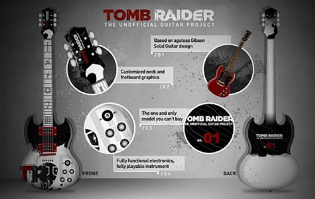 Prawdziwa gitara inspirowana nową odsłoną serii Tomb Raider - Wieści ze świata (Tomb Raider, There Came an Echo, Thunder Wolves) 19/3/13 - wiadomość - 2013-03-19