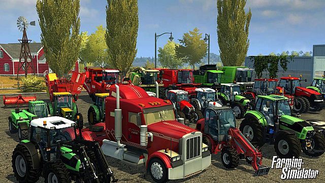 Część bogatego parku maszynowego przygotowanego przez twórców na potrzeby gry - Farming Simulator na PlayStation 3 i Xboksie 360 we wrześniu - wiadomość - 2013-08-13
