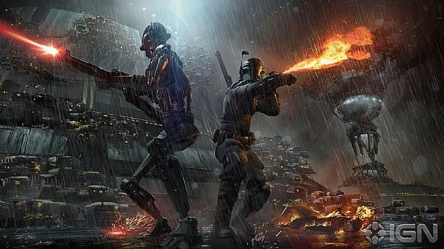 Boba Fett i jego zmechanizowany towarzysz (źródło: IGN) - Star Wars 1313 na archiwalnych materiałach – zobacz, jak zapowiadała się anulowana gra o Gwiezdnych Wojnach - wiadomość - 2013-09-26