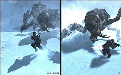 Zobacz różnice w grafice pomiędzy grą Lost Planet na Xboksa 360, a jej konwersją na PC - ilustracja #2