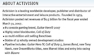 Call of Duty 5 i Guitar Hero IV w planach firmy Activision - ilustracja #1