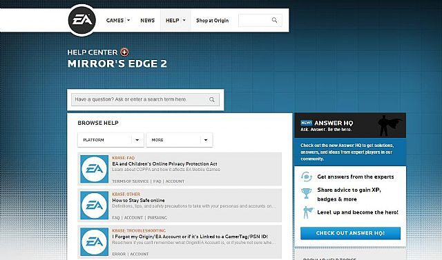 Mirror's Edge 2 odnotowane także na oficjalnej stronie internetowej EA - Mirror’s Edge 2 odnotowane przez kolejny sklep [aktualizacja] - wiadomość - 2013-05-30