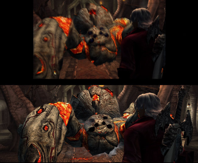 Gra Devil May Cry – grafika w oryginale (góra) i w wersji HD (dół). - 2013-03-15