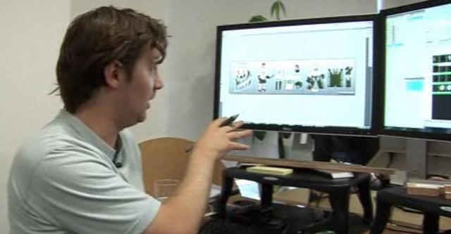 Pracownik studia NaturalMotion w trakcie prac nad grą Icebreaker (2012). - 2012-12-17