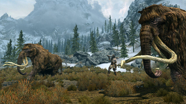 Na odbiór świata gry często wpływ mają takie detale jak jego flora i fauna. W The Elder Scrolls V: Skyrim (2011) napotkać można np. mamuty. - 2016-11-25