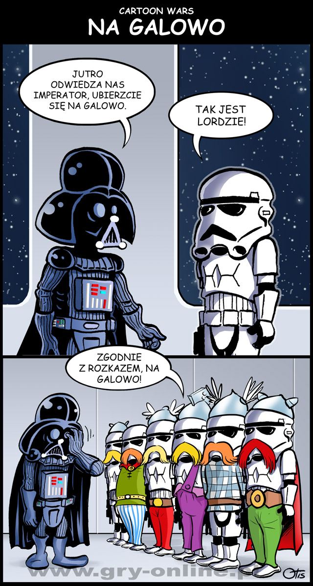 Na Galowo, komiks Cartoon Wars, odc. 61.