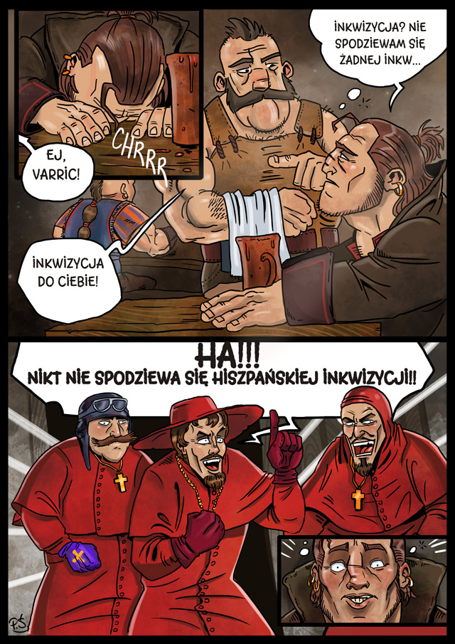 Inkwizycja, komiks oGRYzki, odc. 3.