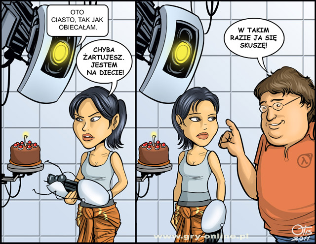 Cake is NOT a lie, komiks Cartoon Games, odc. 48.