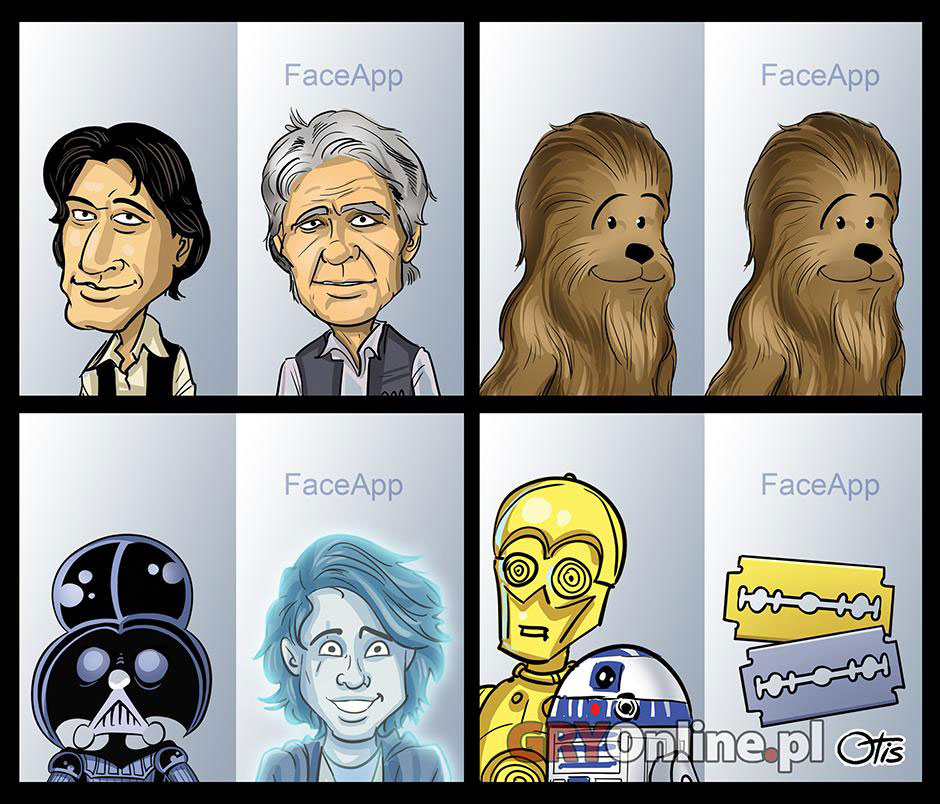 FaceApp, komiks Cartoon Wars, odc. 108.