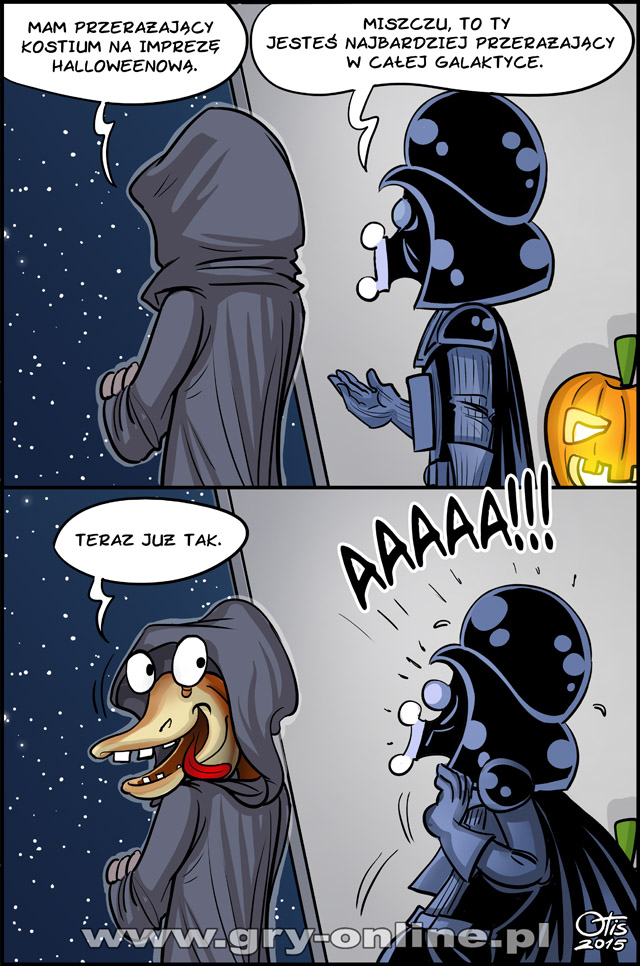 Halloweenowy kostium, komiks Cartoon Wars, odc. 74.