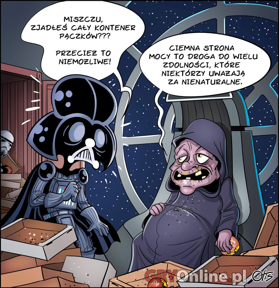 Ciemna strona pączka, komiks Cartoon Wars, odc. 117.